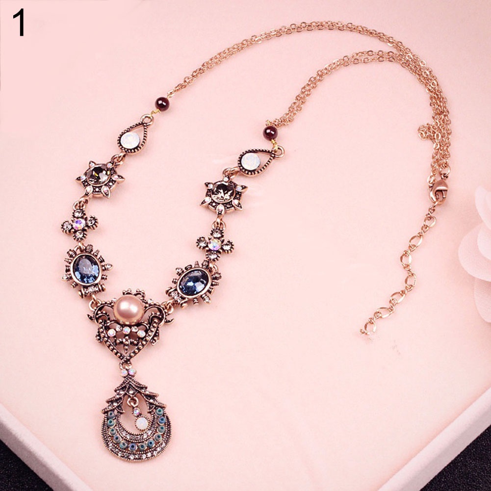 Hu Hu Hu Hu Hu Alat Bantu Pasang Kacamata♡ Kalung Statement Liontin Desain Bulan Sabittetesan Air Hias Berlian Imitasi Gaya Bohoistana Untuk Wanita