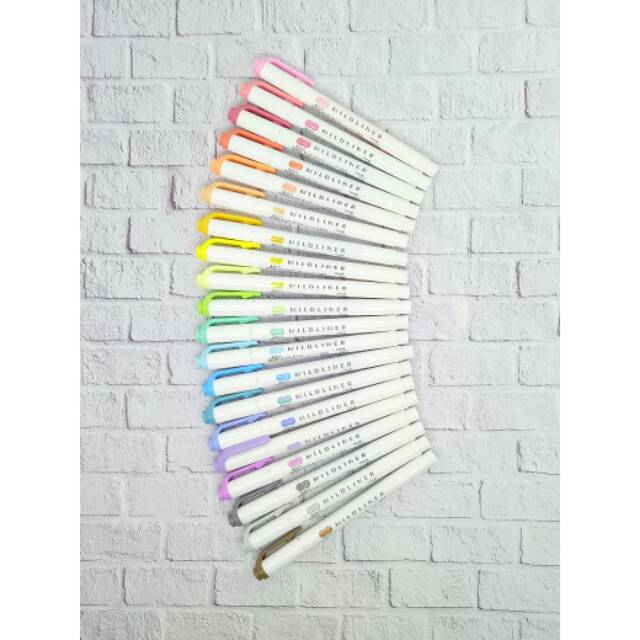  Zebra Mildliner dual tip stabilo highlighter 20 warna 