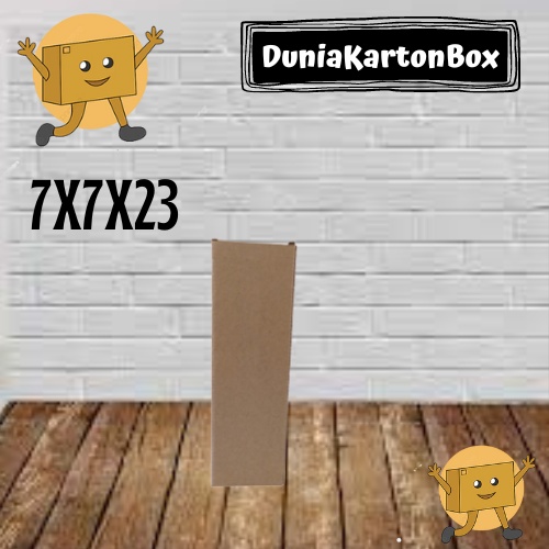 

( Min Order 15 PCS) Kardus/Dus/Box Botol/ Standing Box Pond Diecut 7x7x23cm Baru Polos