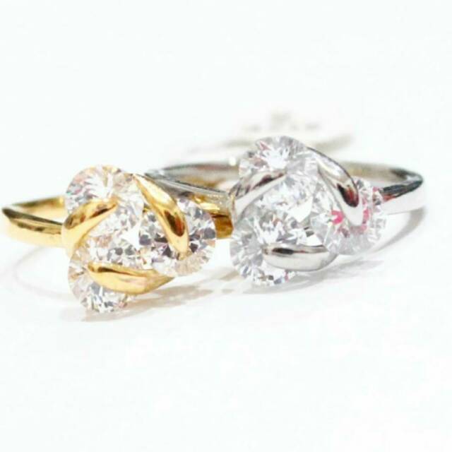 Cincin Diamond Titanium wanita permata Diamond