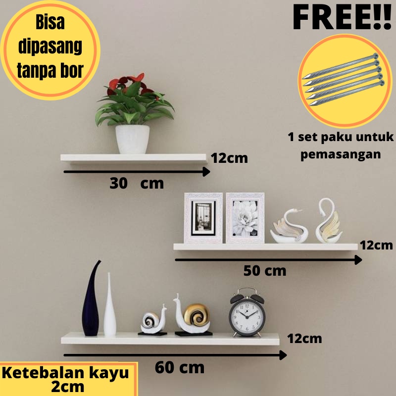 RAK DINDING/RAK TEMBOK/FLOATING SHELVES