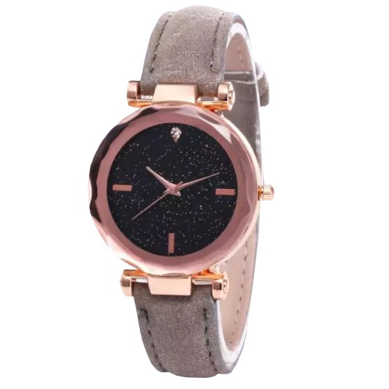 Jam Tangan Kulit Fashion Starry KULIT + CHOKER Women's Watches Watch Faux Leather Korea Style