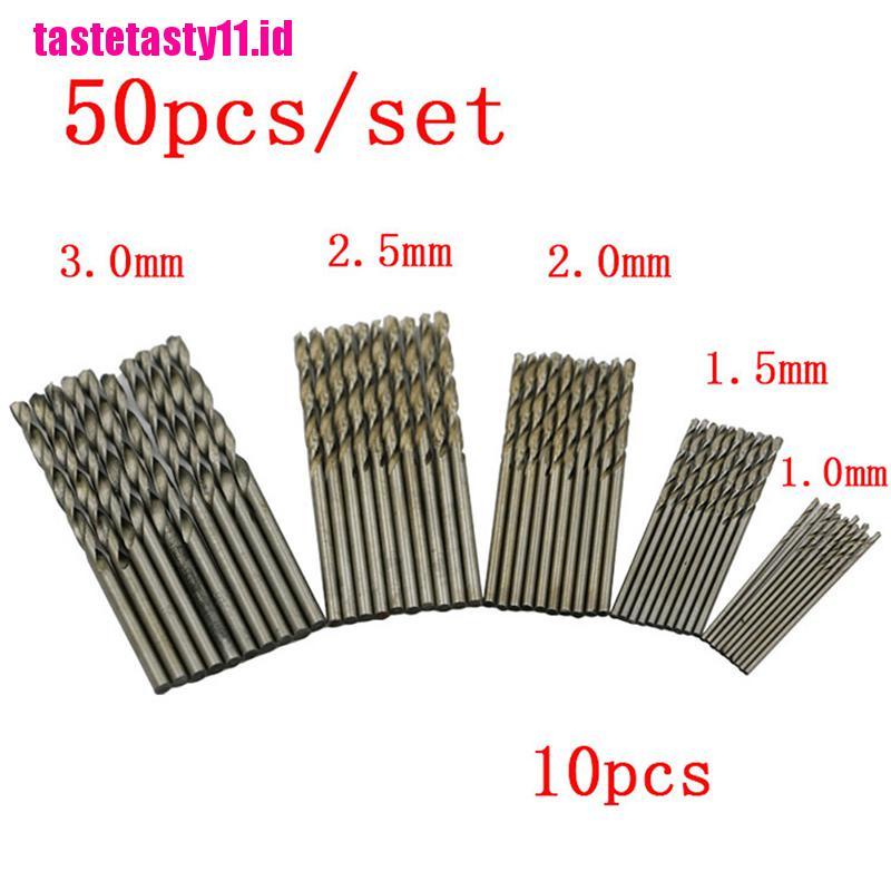 Set 50 Pcs Mata Bor Bahan HSS Lapis Berlian