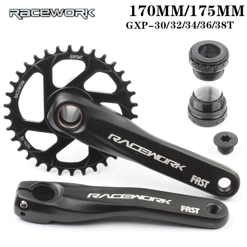 PRODUK IMPORT RACEWORK crankset 170MM 175MM Bicycle Chainring 30T 32T 34T 36T 38T Narrow Wide Bike