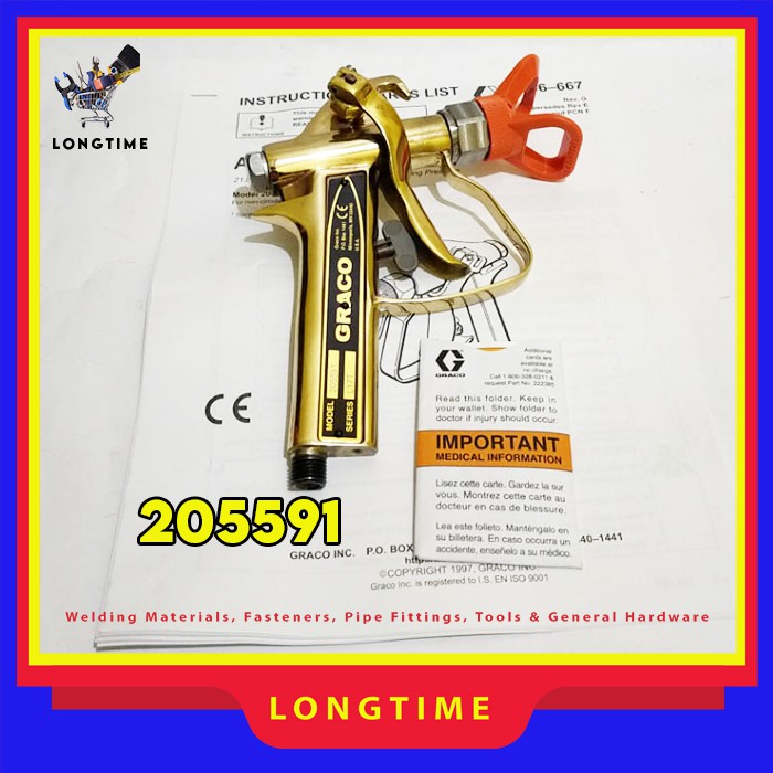 Graco Hydra Spray Gun Golden Graco 205591 Heavy Duty Spray Gun