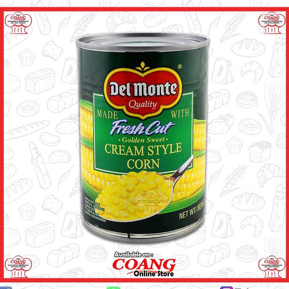 

DEL MONTE CREAM STYLE CORN 425 GRAM - JAGUNG PILIHAN DELMONTE