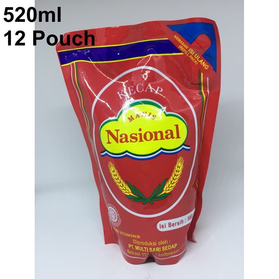 

KECAP MANIS NASIONAL REFILL 520ML/1 DUS/12PCS/POUCH