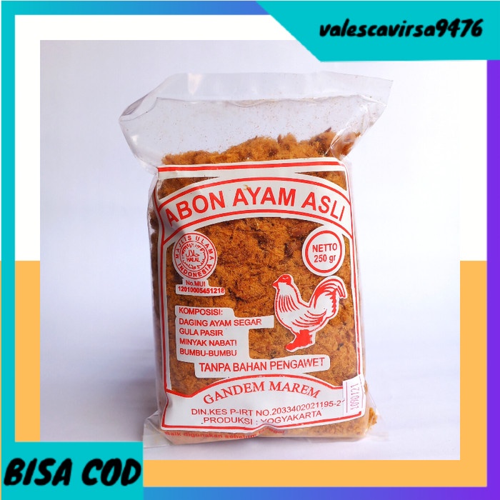 

⭐BISA COD⭐ ABON AYAM ASLI NO MSG (250 GR)