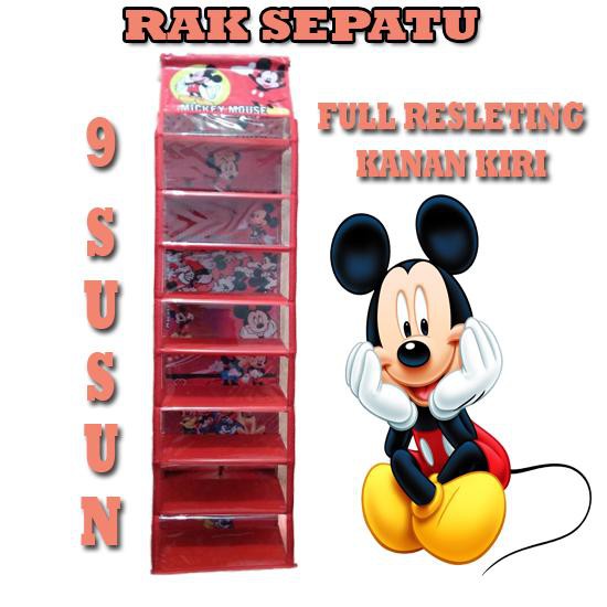  Rak  Sepatu  Gantung  9 Susun Full Retsleting Karakter 