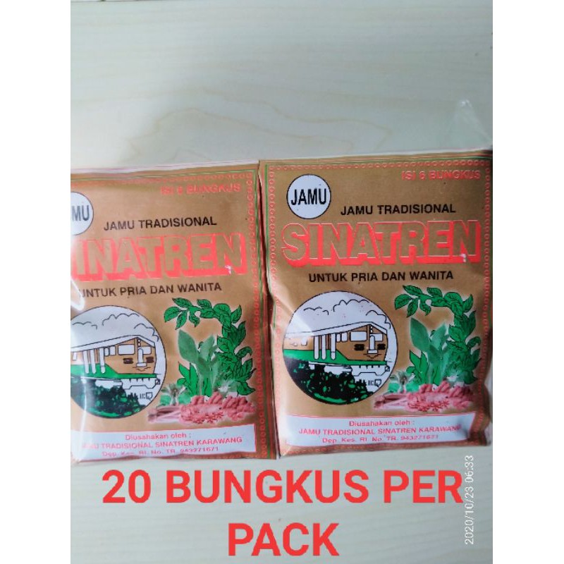 JAMU SINATREN ASLI ISI 20 BUNGKUS PER PACK | 1 BUNGKUS ISI 6 SACHET