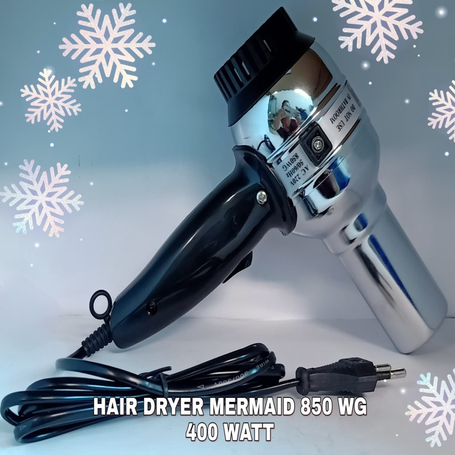 Hair Dryer MERMAID 850 WG Rainbow /400 watt PENGERING RAMBUT