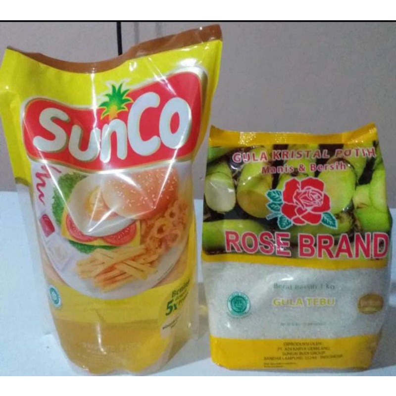 

Paket Hemaatt Minyak sunco 2L+Gula 1kg