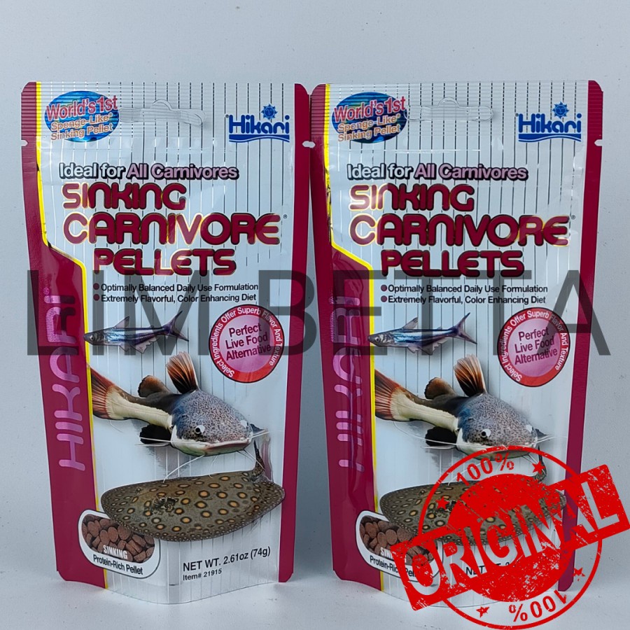 HIKARI SINKING CARNIVORE 74 GRAM / MAKANAN IKAN CARNIVORA TENGGELAM