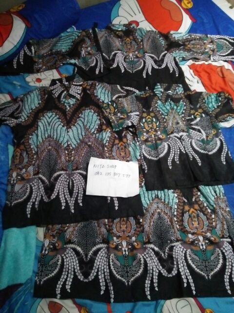 Batik Couple Keluarga Sania Ruffle Ori Ndoro Jowi Dnt Madu