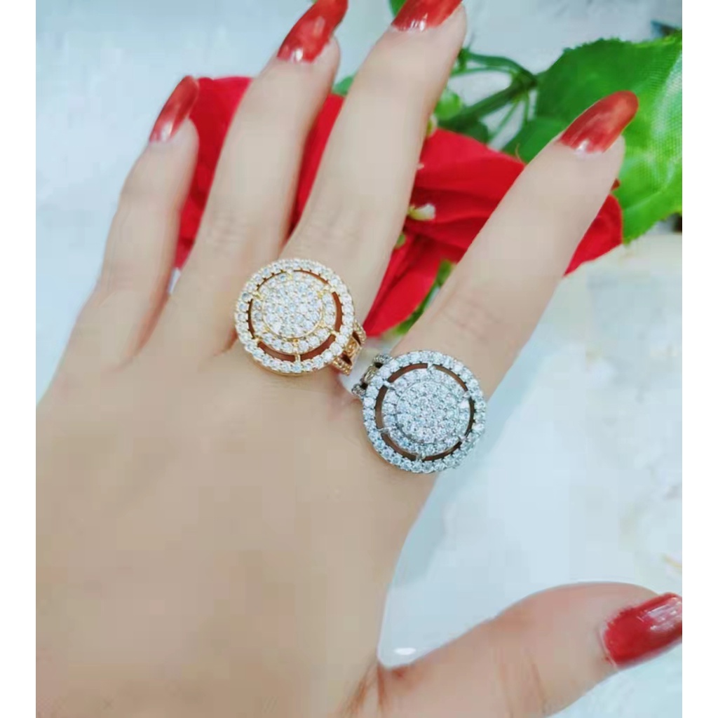 Cincin Xuping Permata Lapis Emas Perhiasan Fashion 1230