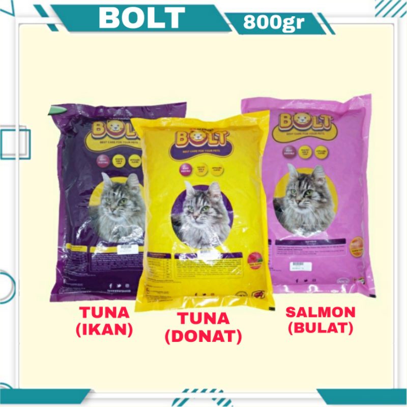 Makanan Kucing Bolt Tuna/ Kibble Donat / Bolt Kucing 800gr / Bolt Cat Tuna Food