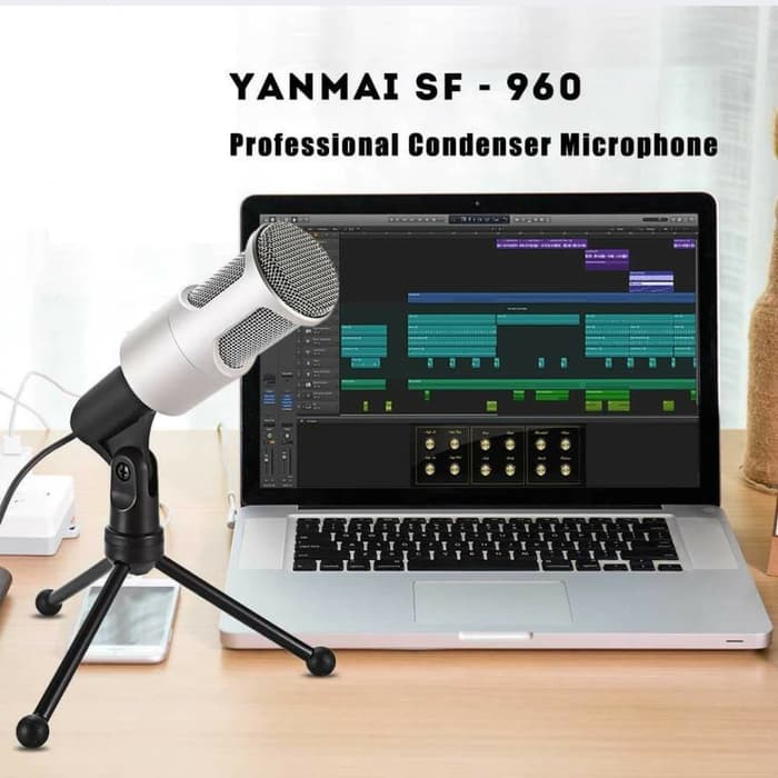 Microphone Condenser Yanmai SF-960B Omnidirectional Stand Tripod