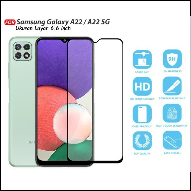 Tempered Glass Samsung A22 4G 5G Full Screen Ceramic Film Anti Glare Pelindung Layar