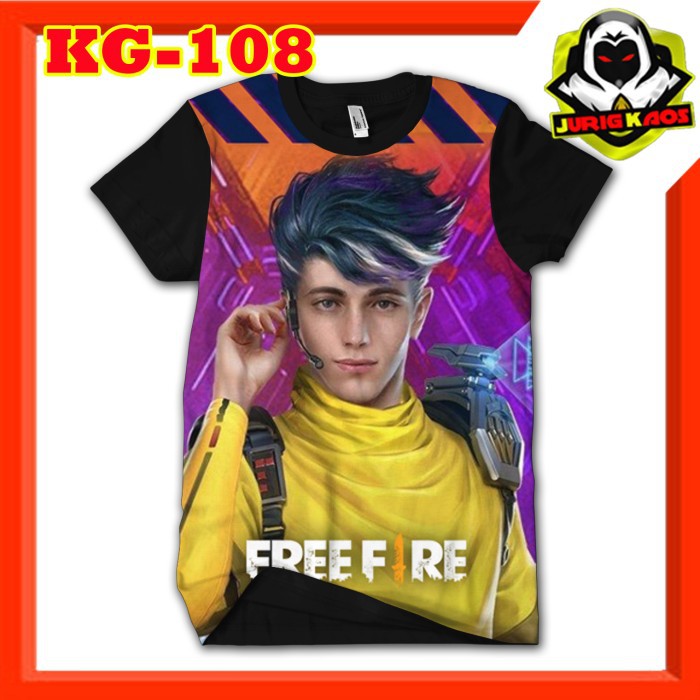 Kaos WOLFRAH Karakter Free Fire Baju Remaja Dewasa
