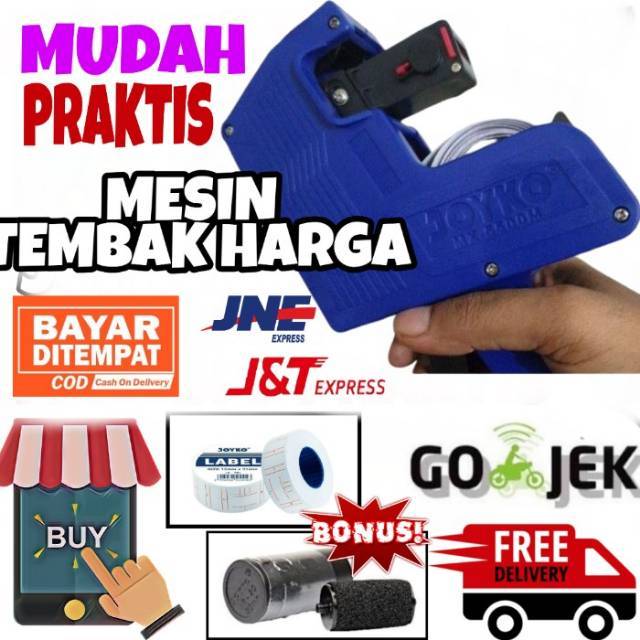 

MESIN TEMBAK HARGA PRICE LABELER MERK JOYKO 1 BARIS 8 DIGIT FREE KERTAS + TINTA HARGA MURAH PRAKTIS