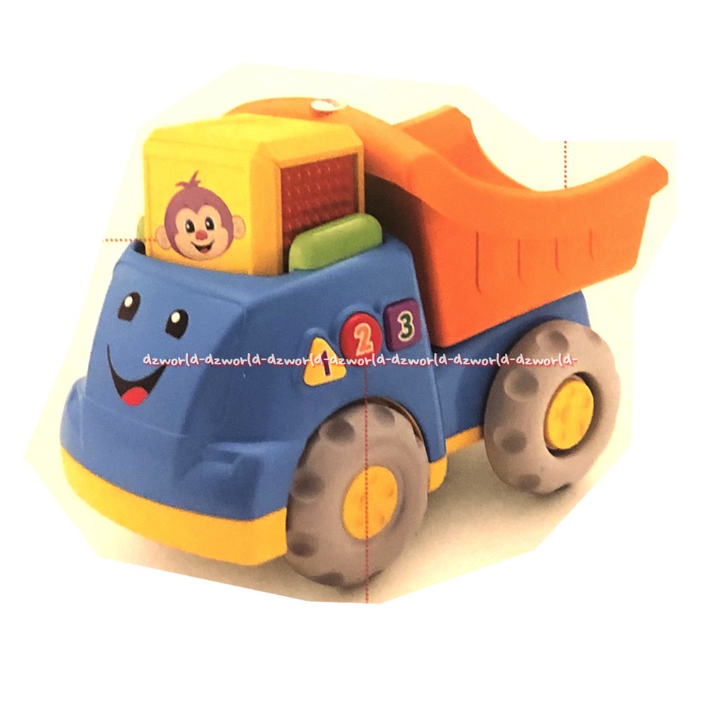 Fisher Price Teaches Laugh &amp; Learn First Worlds Fill &amp; Dump Truck Mainan Belajar Kata Untuk Bayi