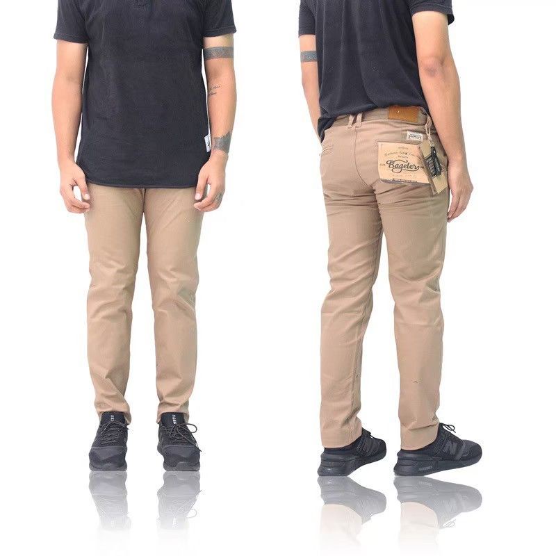 Celana Panjang Chino Coklat Susu premium