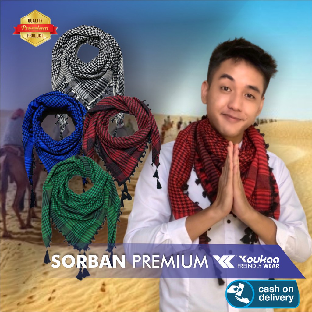 Sorban Arab premium murah/Sorban Gaul/Sorban Palestina