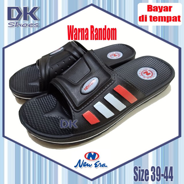 New Era Sandal Selop Kokop Pria 39-44 Jumbo / Sandal Laki Murah / Sandal PVC / Sandal Kokop Anti Air