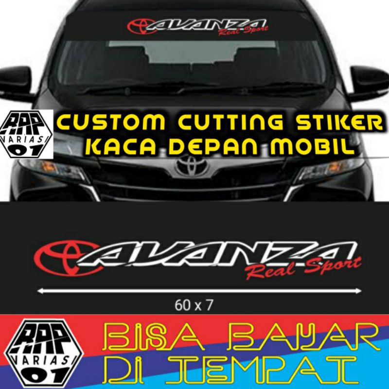 stiker kaca depan mobil AVANZA, stiker Cutting kaca mobil