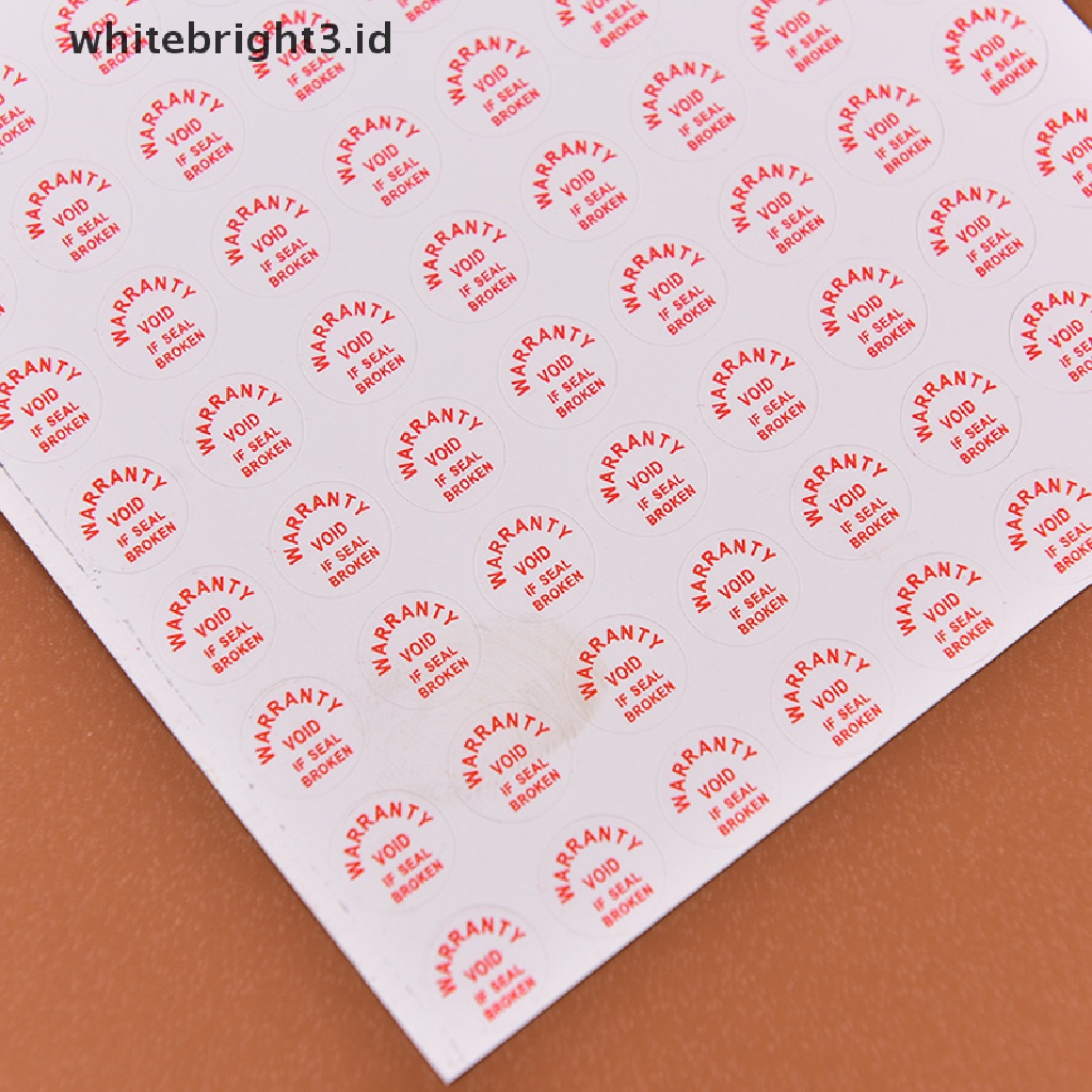 (whitebright3.id) 2 Lembar / 208pcs Stiker Label Garansi Void If Damaged