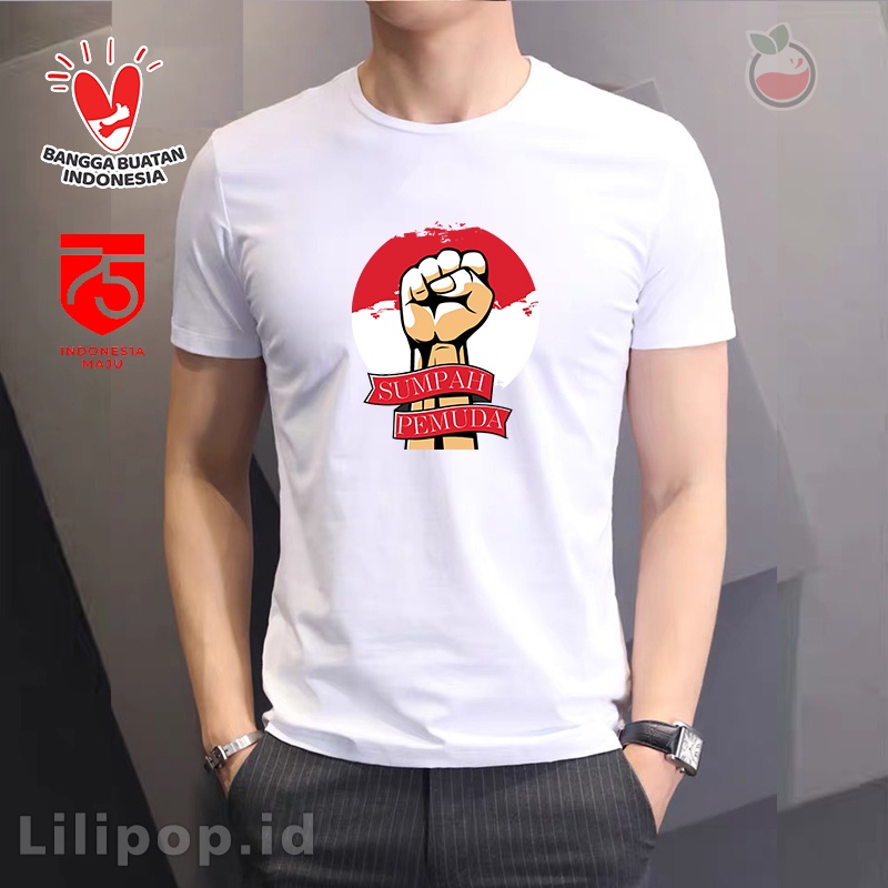 Lilipop Kaos Pria Merdeka NKRI Indonesia Baju Distro Basic Tshirt Kasual