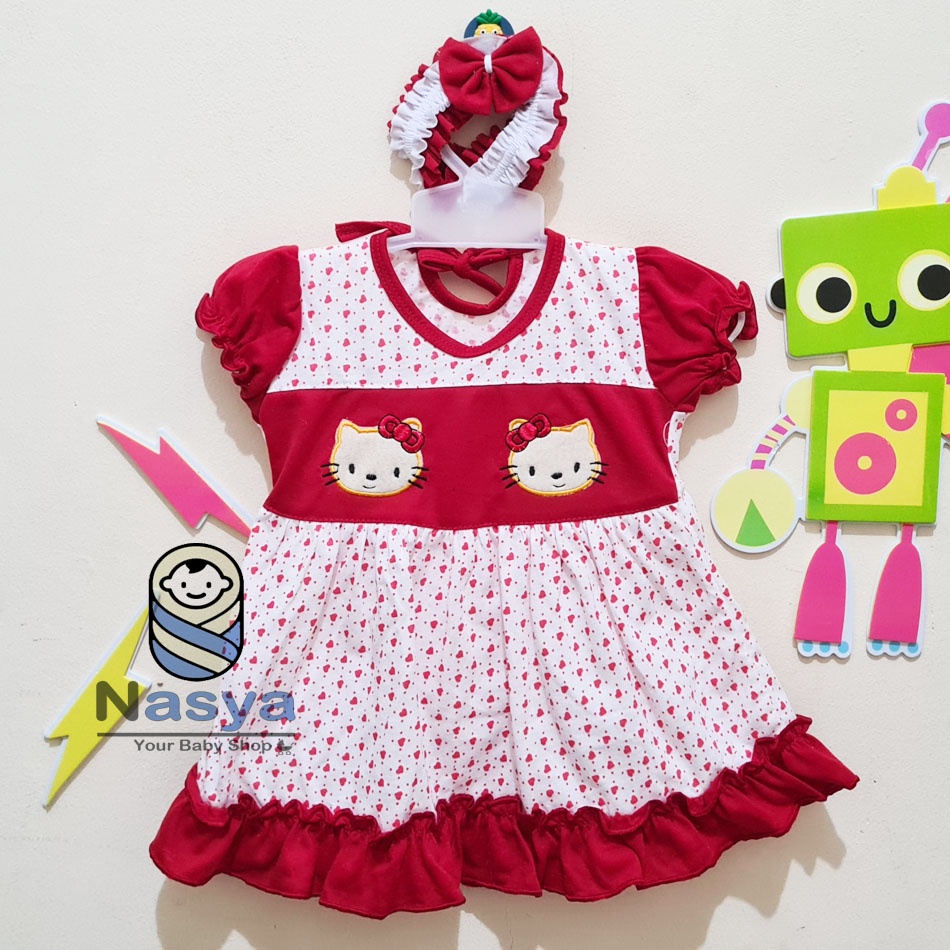 [P-004] Dress Bayi Baju lucu (0-6 bulan) motif cartoon