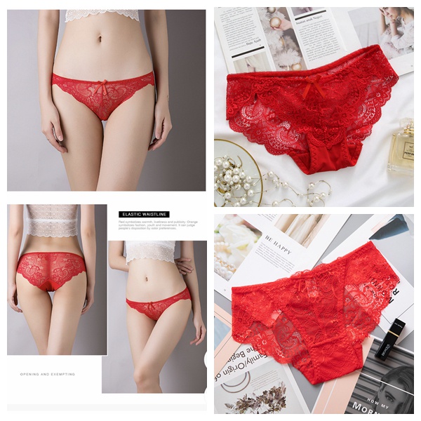 Celana Dalam Wanita Sexy transparan Low Waist Celana Dalam Brief ukuran M_XL C071