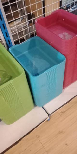 TEMPAT PASIR S warna / cat litter box / wangi / ziolit / aksesoris kandang kucing / cat / baki