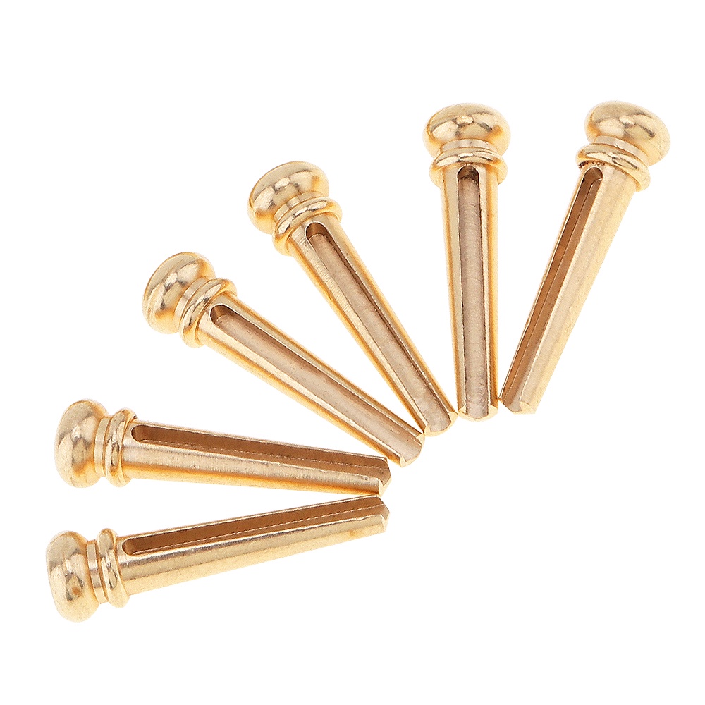 6pcs Bridge Pin Saddle Dan Nut Ukuran 43mm Untuk Gitar Akustik Folk