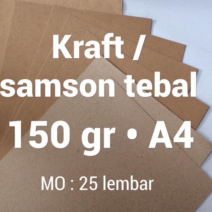 

KERTAS SAMSON | 150 GR | A4 | KRAFT | KARTON | BROWN | PAPER KODE 349