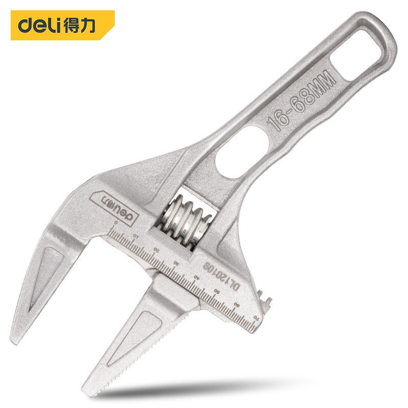 Deli Adjustable Spanner / Kunci Inggris Mini Ukuran 16-68mm Allumunium Alat Perkakas DL120108