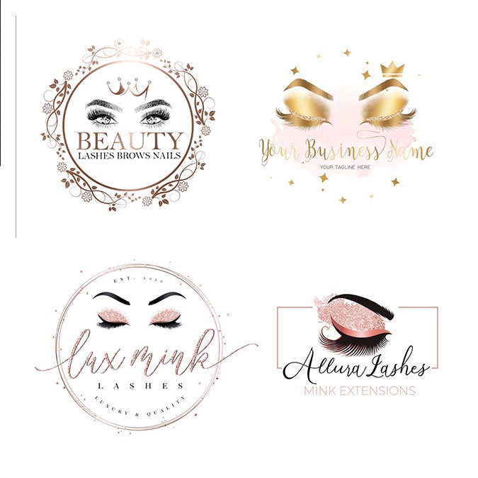 jasa desain logo custom nails eyelash 2 elegant