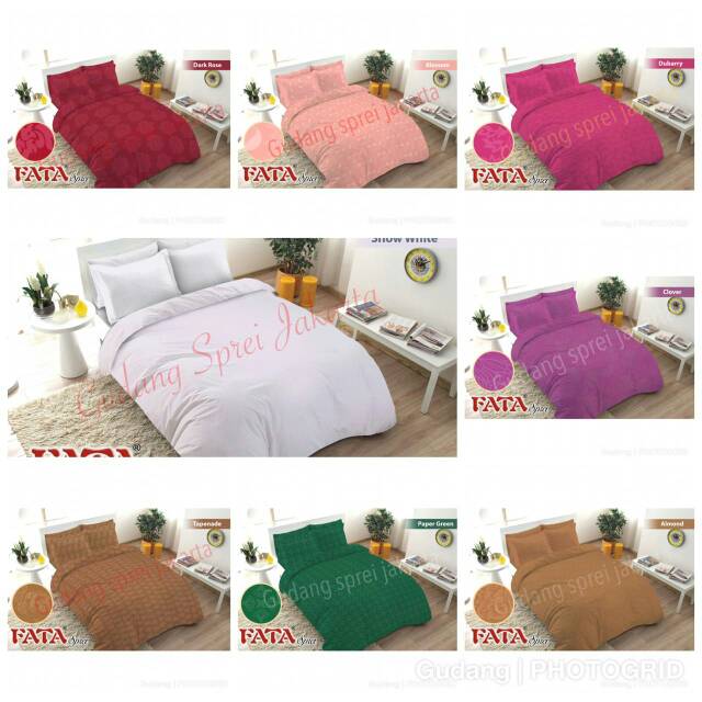 Sprei Single  120x200 cm Polos Jaguard Emboss Terlaris FATA