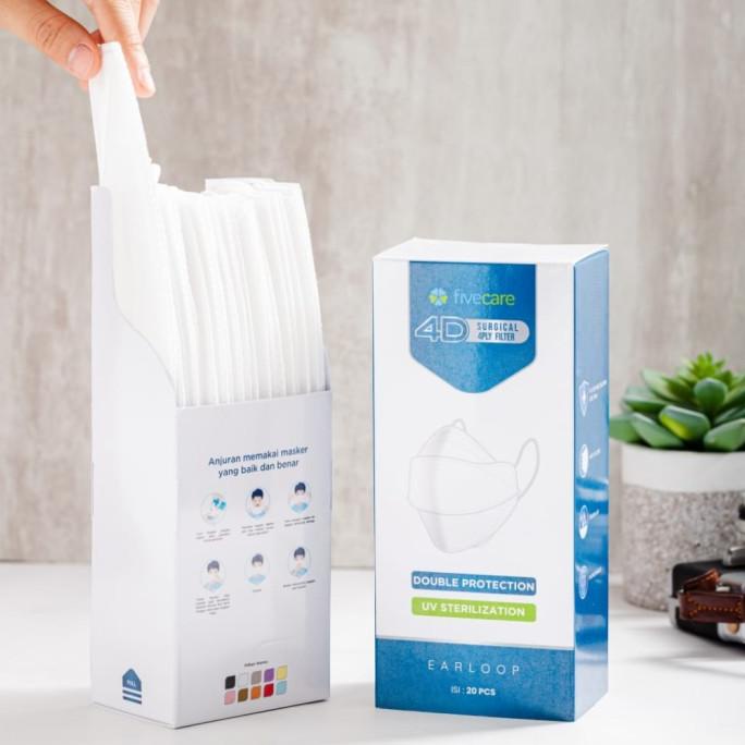JUALJUAL Masker Five Care Earloop 4Ply / Masker Medis 4D Fivecare / Evoplusmed