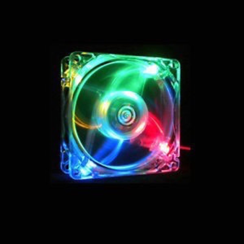 fan casing pc 8cm transparan Led RGB