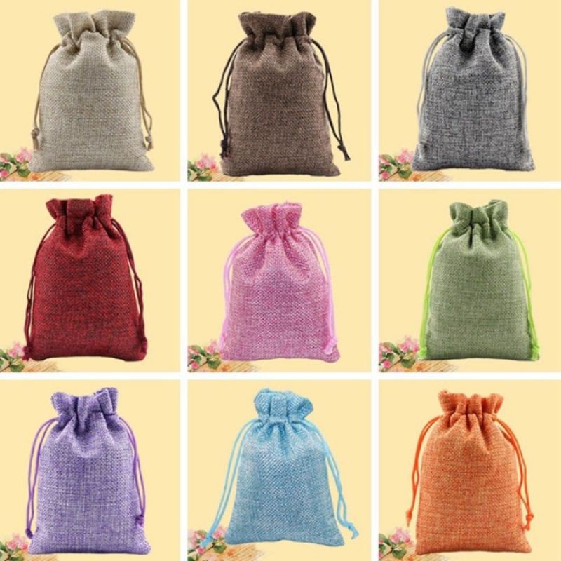 kantong serut drawstring pouch souvenir daphnie regency linen banyak warna dan ukuran