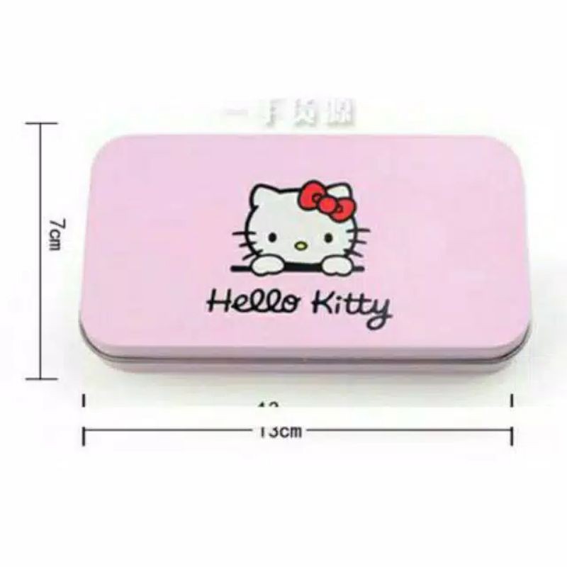 KUAS BRUSH MAKEUP HELLOKITTY SET ISI 7 / KUAS KOSMETIK MURAH