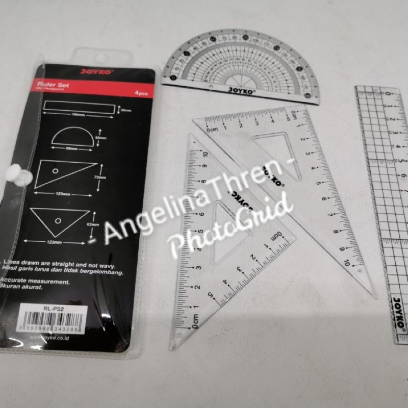 

Penggaris busur mika pack - penggaris math - penggaris segitiga