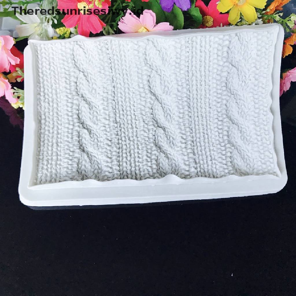 # Alat Rumah Tangga # Cetakan Fondant Bentuk Sweater Rajut Bahan Silikon