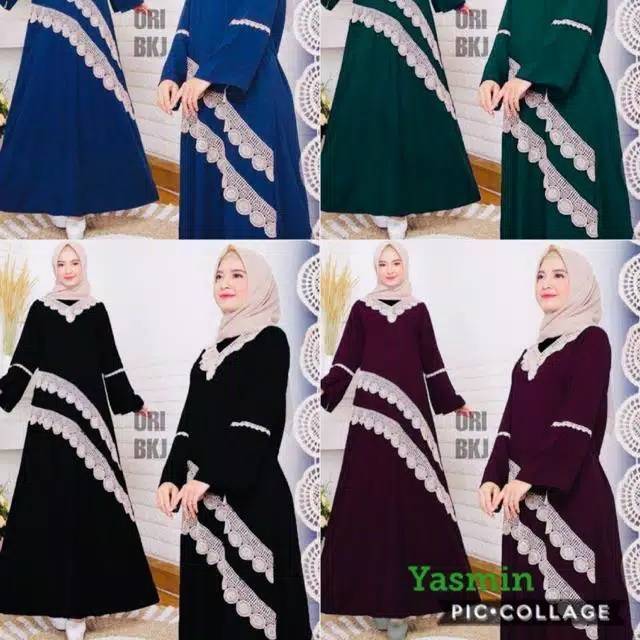 🆙🆕DASTER ARAB SABRINA RENDA MOTIF TERBARU BUSUI RAYON TEBAL TERLARIS Longdres gamis arab zeema renda