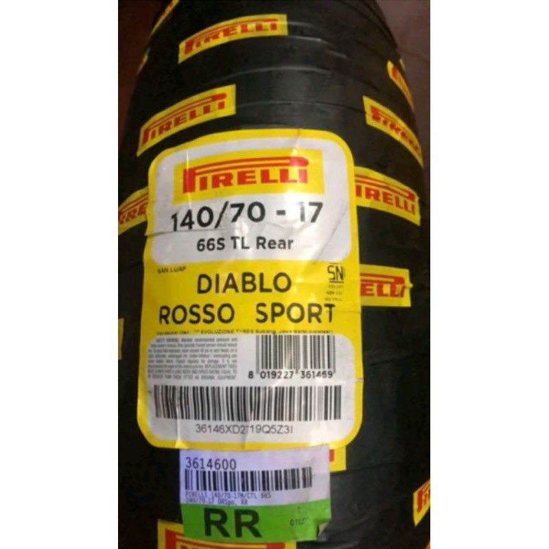 Ban luar pirelli diablo rosso sport 140 70 ring 17 tubeleess