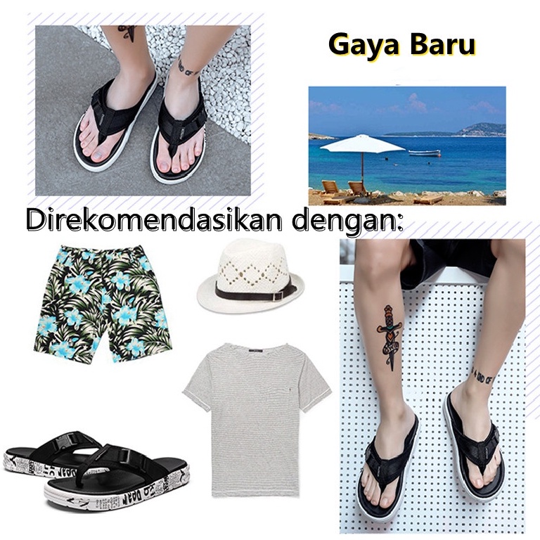 [HADIAH TERBAIK ]Sandal Pria|Sendal Jepit Pria| Sandal Gunung|Bronzing Premium Texture|Sol Karet Anti Slip| Pria|Wanita|Sandal Gunung Pria Casual Outdoor Murah Sendal Selop Original Traveling Keren