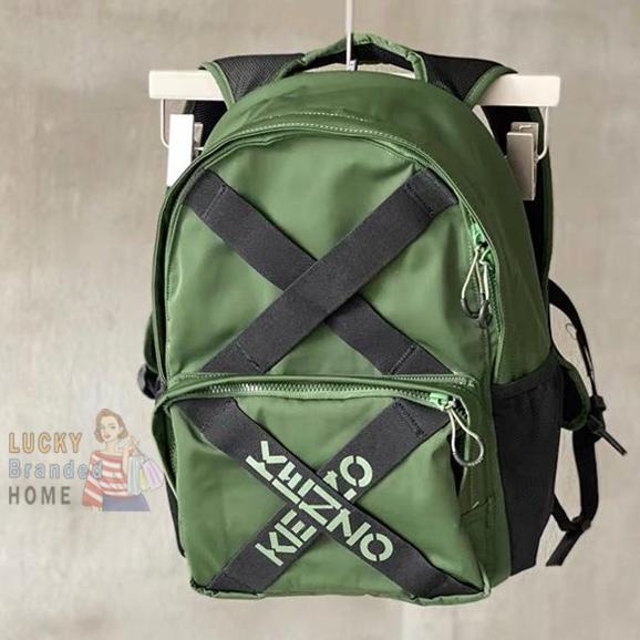 Tas KENZ0 Taped Logo Cross Backpack In Green - 100% ORIGINAL KENZO