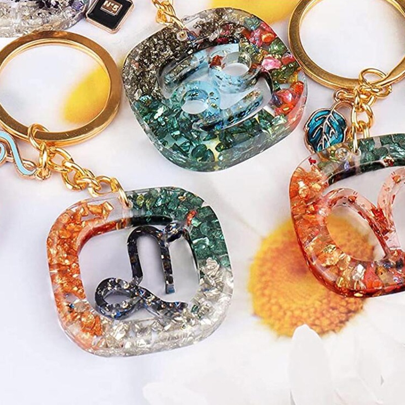 SIY  Constellation Pendant Keychain Epoxy Resin Mold with Hole Keyring Earring Mold